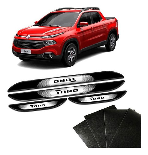 Kit De Soleira Adesiva Da Porta Resinada Fiat Toro 16/