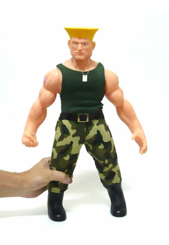 Boneco Street Fighter Guile Grande 43cm Anjo Black Friday