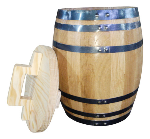 Barril Tepachero Madera Roble 5 Litros Beige
