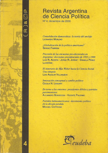 Revista Argentina De Ciencia Política, N° 4. Año 2000