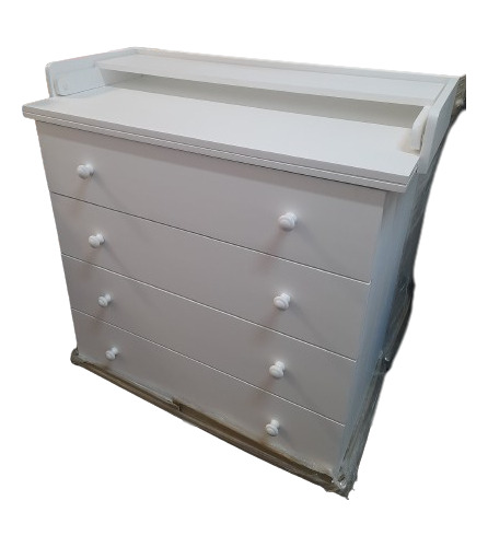 Imagen 2 de 7 de Cajonera Mueble Cambiador 4 Cajones Guias Metalicas