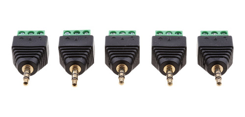 5 Piezas Enchufe Macho Esté De 3.5 Mm (1/8 Pulgadas) Al