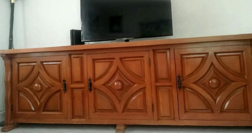 Elegante Bufetero, Bufetera, Trinchador De Madera Caoba. (Usado)