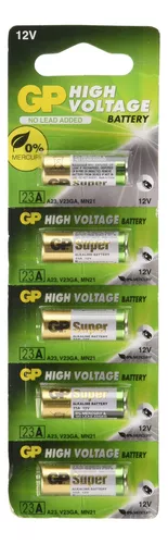 A23 12V Alkaline 23-A replacement battery 23AE GP - 5 Pack 