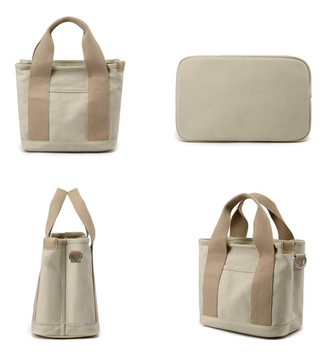 Iwieiairi Bolso De Mano De Lona Para Mujer Con MĂșltiples Bol