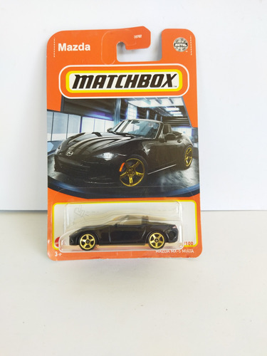 Matchbox Mazda Mx-5 Miata Black Gold Wheels 2021 Car