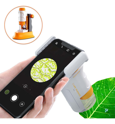 Kit De Ciencia Microscopio 100-1200x Para Niños Y Estudiante