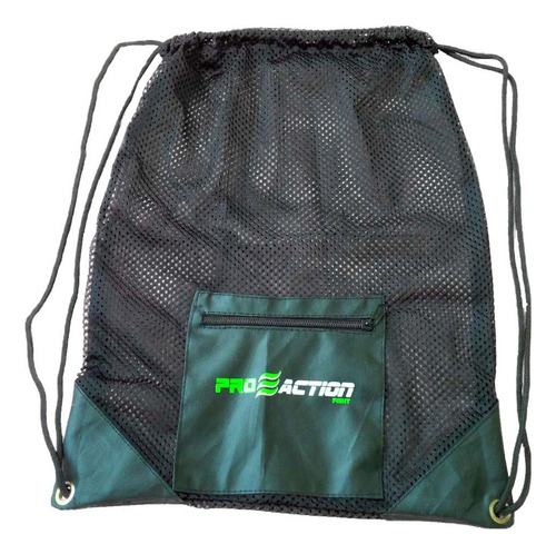 Bolsa Gym Mesh Preta 40x50 Proaction G180 Cor Verde