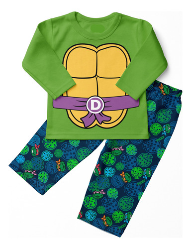 Pijama Polar Tortugas Ninja Donatello Mutante Premium