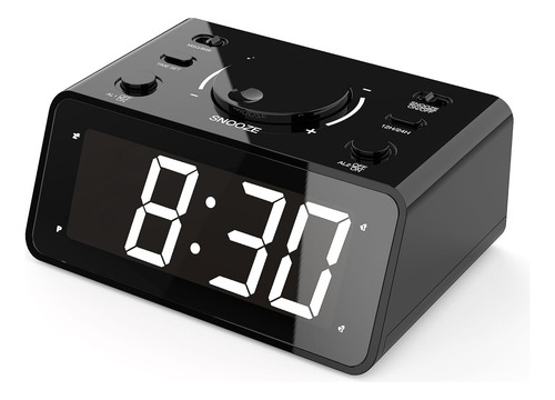 Reloj Despertador Inalámbrico Con Alarma Doble Y Voz Grababl