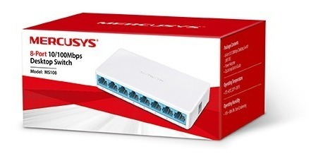 Switch Mercusys Ms108  8 Puertos 10/100mbps