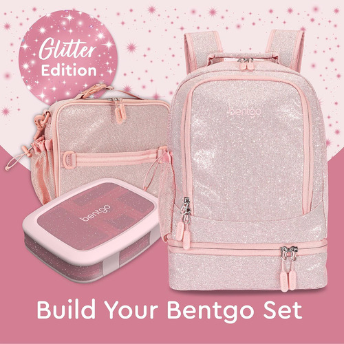 Bentgo Mochila Escolar 16 Con Bolsa Aislada Purpurina Rosa