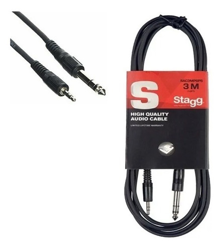 Cable Plug - Mini Plug Stereo 3 Metros Stagg Sac3mpsps Cuota