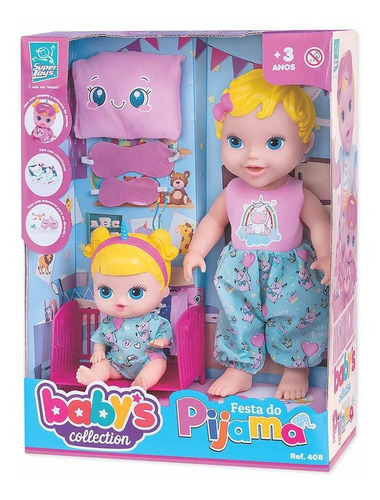 Bonecas Festa Do Pijama - Babys Collection - Super Toys