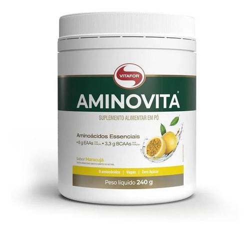 Aminoácidos Essenciais Aminovita Vitafor 240g Vegan