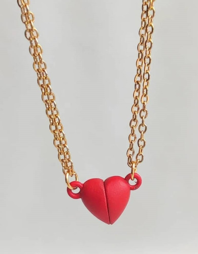 Collares De Parejas Con Corazones Imantados . Bisutería 