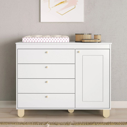 Comoda Cajones Y Puerta Dormitorio Infantil Bebe - Lcm