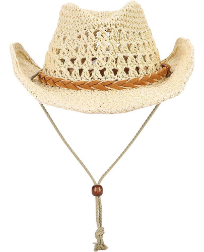 Sombrero Vaquero Paja Sol Gorra Moldeable Estilo Occidental