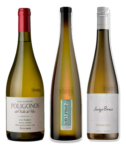 Vino Poligonos + Luigi Bosca + Las Perdices Riesling Mix X3