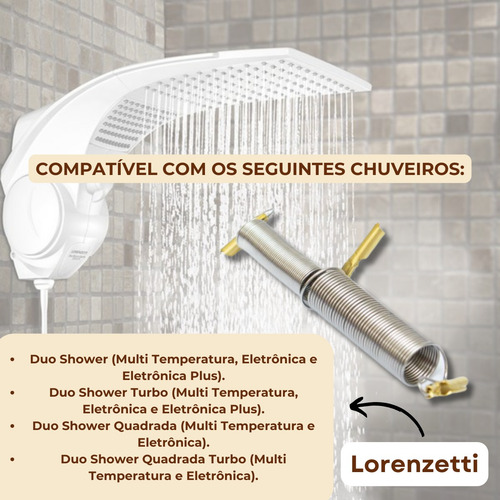 Resistência Duo Shower Compativel C Chuveiros Lorenzentti