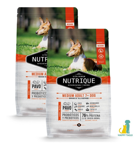 Nutrique Medium Adult 7+ 2 X 12 Kg (24 Kg) - Happy Tails