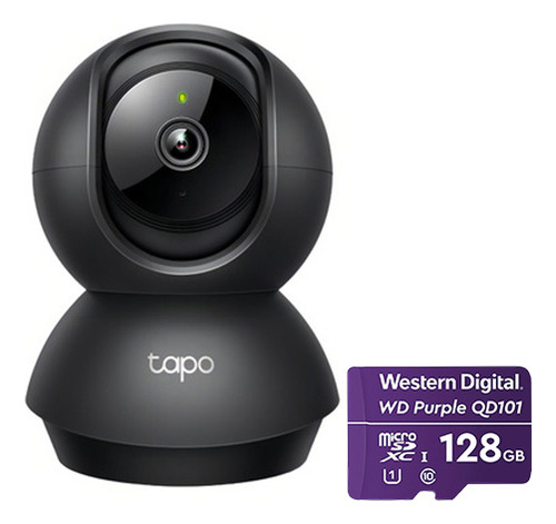 Tapo & Cronos Cámara De Seguridad Para Interiores Tapo-c211-plus-128 + Microsd 128gb Definición 2k 360° Detección De Movimiento Y Llanto De Bebé Audio Doble Vía Modo Privacidad Control Por Voz Cctv