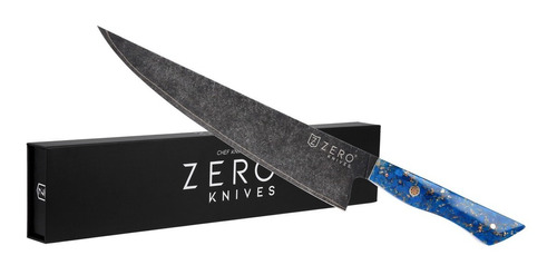 Cuchillo Cocina 8,5'' - Zero Knives - Sb Chef Parrilla Asado Color Azul