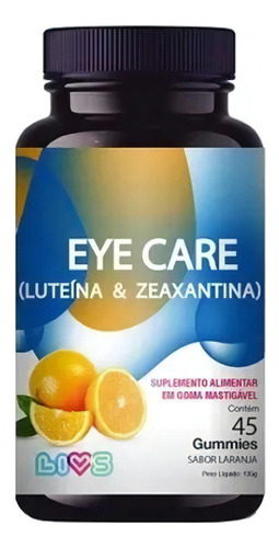 Multivitamínico Eye Care 45 Un Ajuda A Saúde Dos Olhos Gummy Sabor Laranja