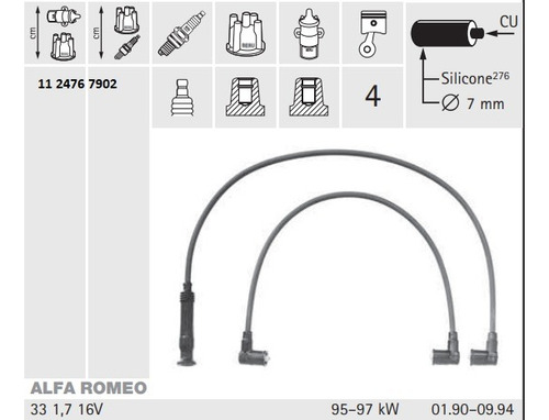 Cables De Bujia  Alfa Romeo 33 1.7 16v  Boxer 4x4 Originales