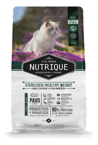 Nutrique Adult Cat Sterilizado / H. Weight X 7.5 Kgs
