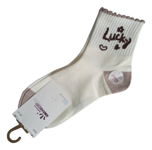Medias Amanecer 3/4 Blanco Liso 36-41