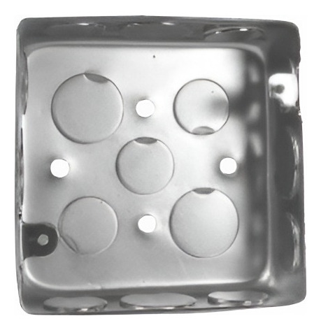 Cajetin Metalico Cuadrado 5x5 Con Tapa Emt 