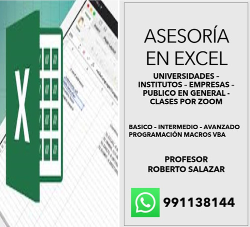 Clases Particulares Excel, Power Bi. Asesoría. Trato Directo