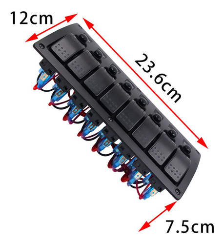 8 Panel De Interruptores Universal 12v 120w Indicador Con