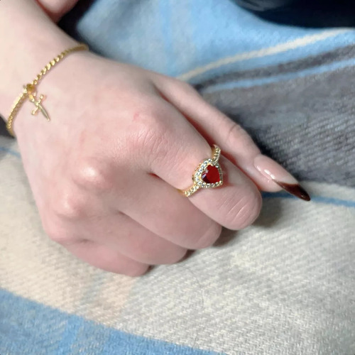 A- Juego De Pulsera De Anillo De Corazón Espada Para Pareja