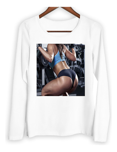 Remera Mujer Ml Gimnasio Femenino Gluteos Firme Training