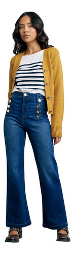 Jeans Rectos De Cintura Alta Atmosphere Dnm Indigo De Dama