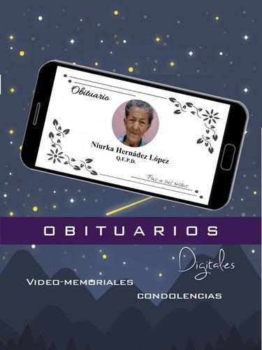 Tarjeta Para Misa, Funeral, Obituario, Y Vídeo Memorial