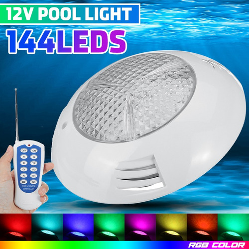 Imagen 3 de 10 de 30w Rgb Llevó Natación Sumergible Piscina Luz Remota Subwate