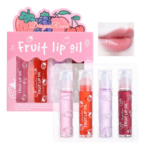 Ktouler Juego De 4 Piezas De Aceite De Labios Frutales, Bril