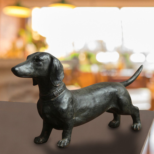 Adorno Creativo Para Estatua De Perro Salchicha De Resina