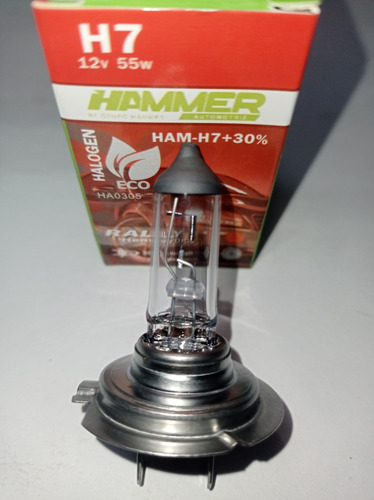 Bombillo H7 30%+luz Marca Hammer 