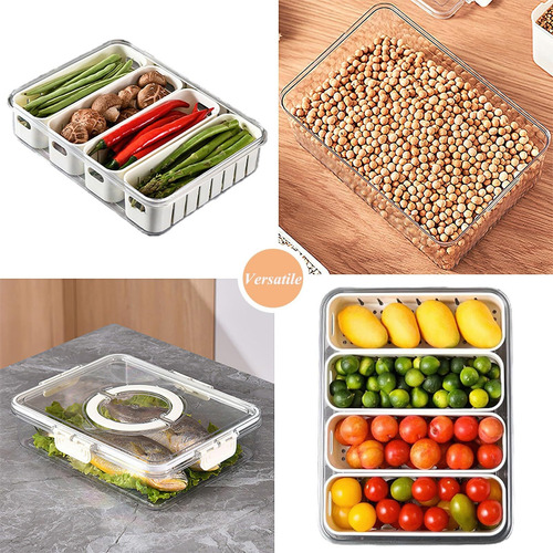 Caja Para Verduras Refrigerador Caja Almacenamiento Plástico