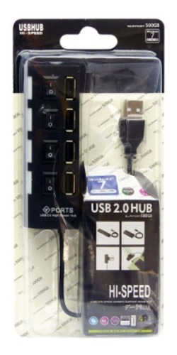 Hub Usb 2.0 Hi-speed 7 Puertos Con Interruptor Envio 