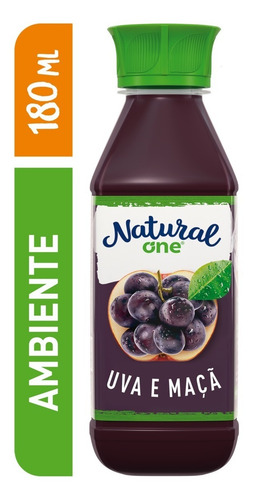 Kit 06un Suco De Uva E Maçã Natural One - 180ml