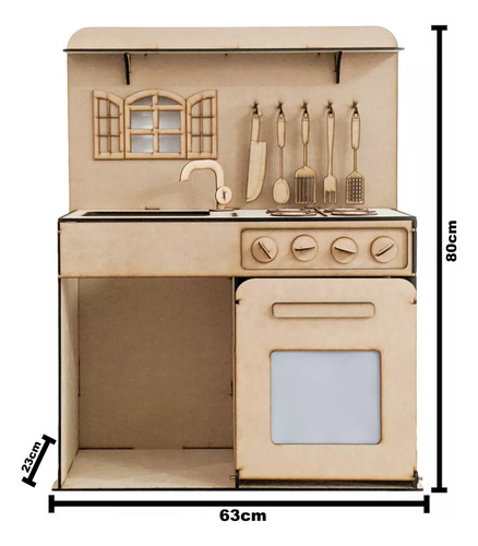 Cocina Juguete Infantil De Madera Proyectarte, Niños, Niñas