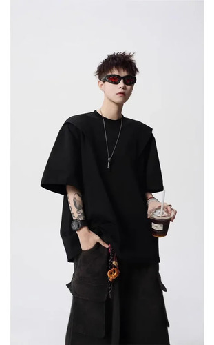 Camiseta De Moda Juvenil Con Cuello Redondo Y Manga Corta Un