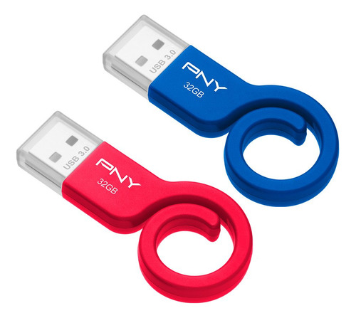 Pny Monkey Tail - Unidad Flash Usb 3.0, Paquete De 2 Unidad.