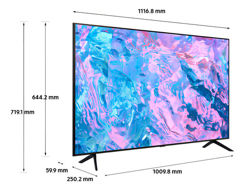 Smart TV Samsung 50 Crystal Uhd 4k UN50Cu7000GXPE TV