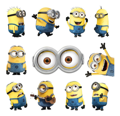 Calcomanías Pared Despegables De Minions Despicable Me